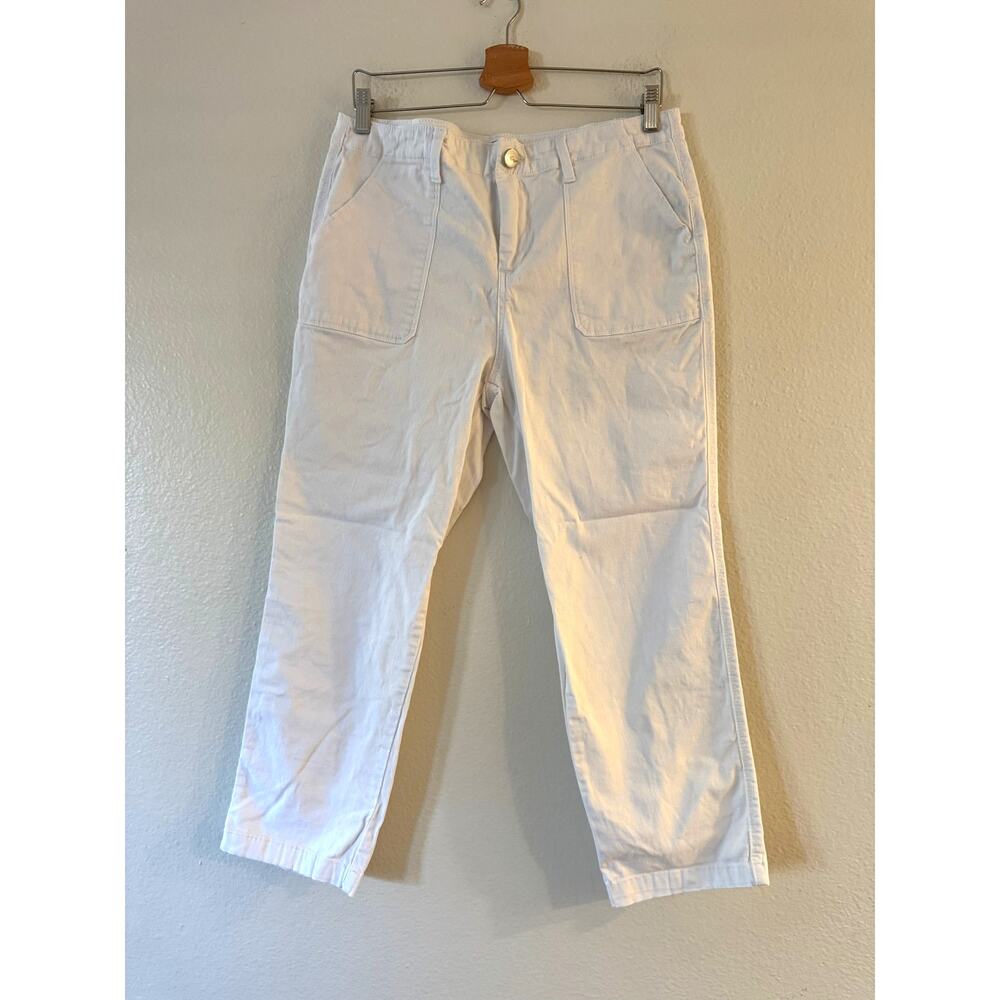 1822 Denim Women's Ankle Straight Jeans 14‎ White Stretch Super Soft 26" Inseam